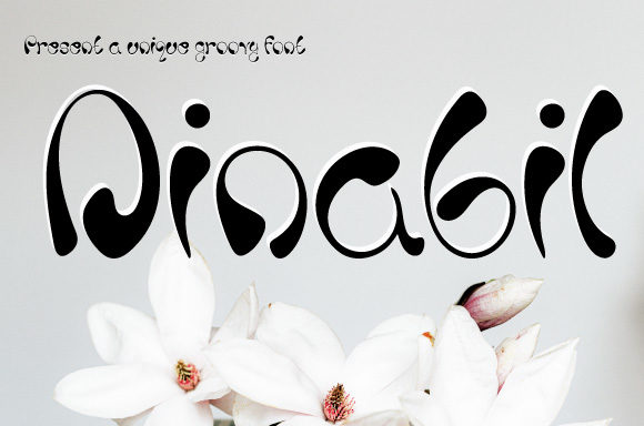 Dinabil Display Font for Playful Web Design