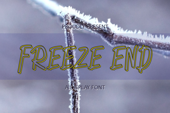 Freeze End Typeface: A Bouncy Display Font for Handmade Branding