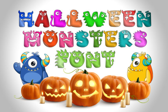 Halloween Monsters Typeface: A Playful Display Font for Brand Identity
