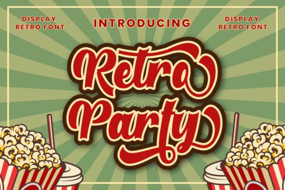 Retro Party Display Font Review for Editorial Design