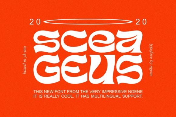 Sceageus: A Unique Display Font for Modern Digital Branding