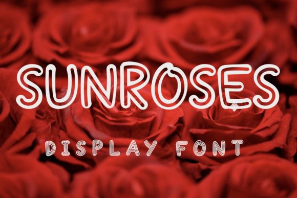 Sunroses Display Font for Romantic Web Design