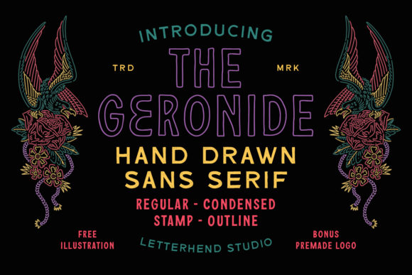 The Geronide Display Font for Vintage Brand Identity