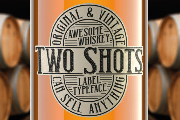 Two Shots: A Vintage Display Font for Authentic Digital Branding