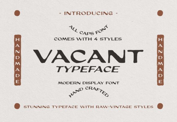 Vacant Vintage Display Font for Branding