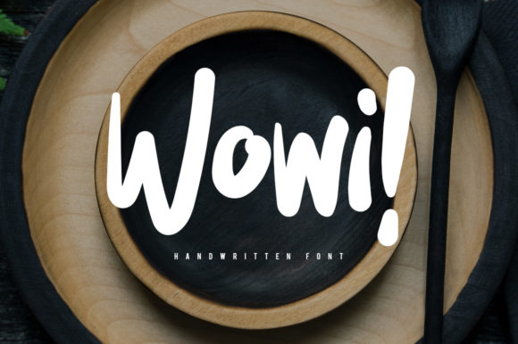 Wowi Brushed Display Font for Handmade Crafts